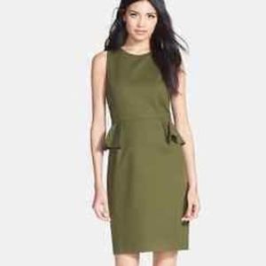 KATE SPADE Green Havana Peplum Dress